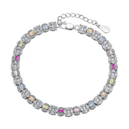 [Aura Jewelry]Dazzling Radiant Multi Cut Daily Bracelet