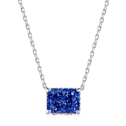 [Aura Jewelry]Luxurious Square Shape Colorful Necalack