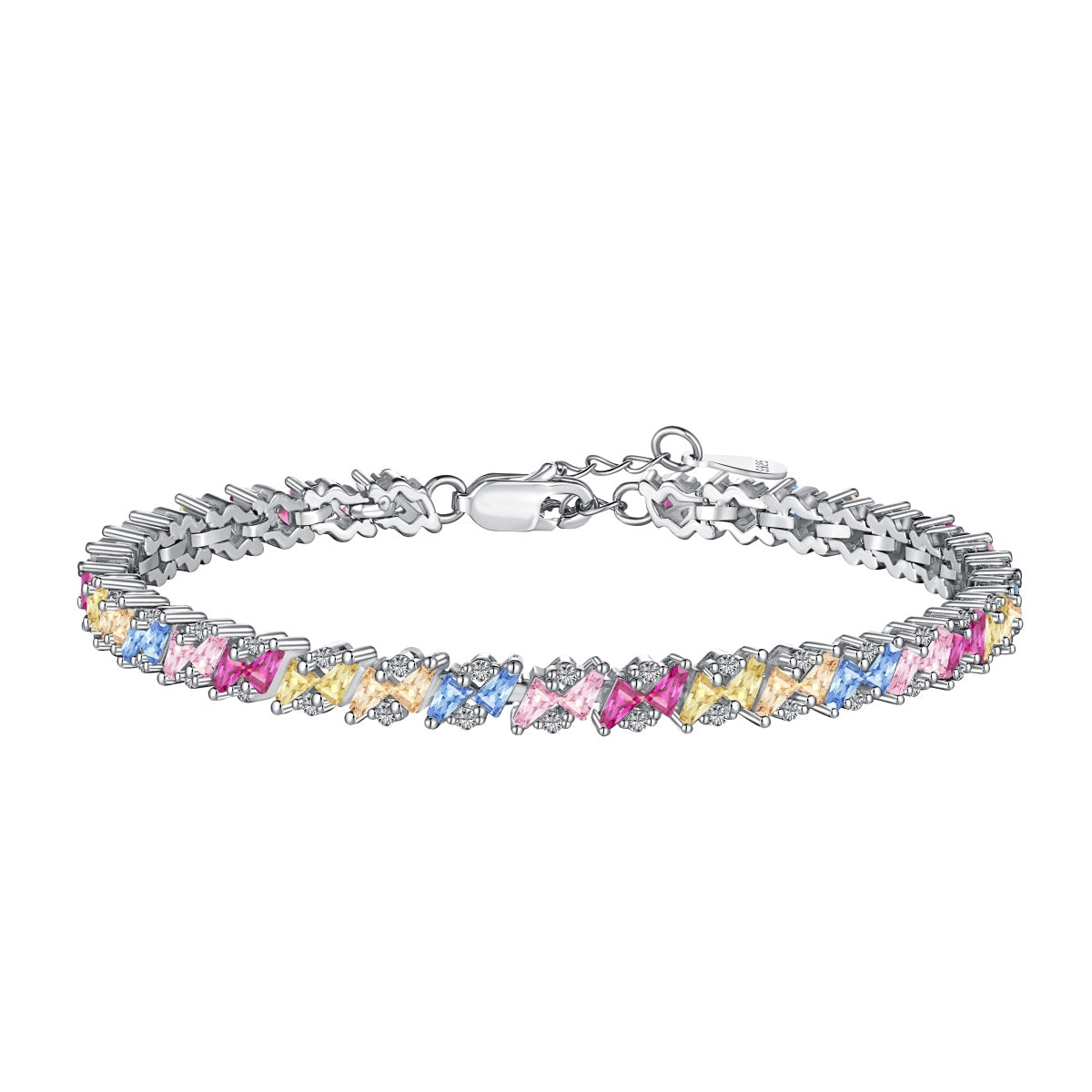 [Aura Jewelry]Ornate Sparkling Multi Cut Party Bracelet
