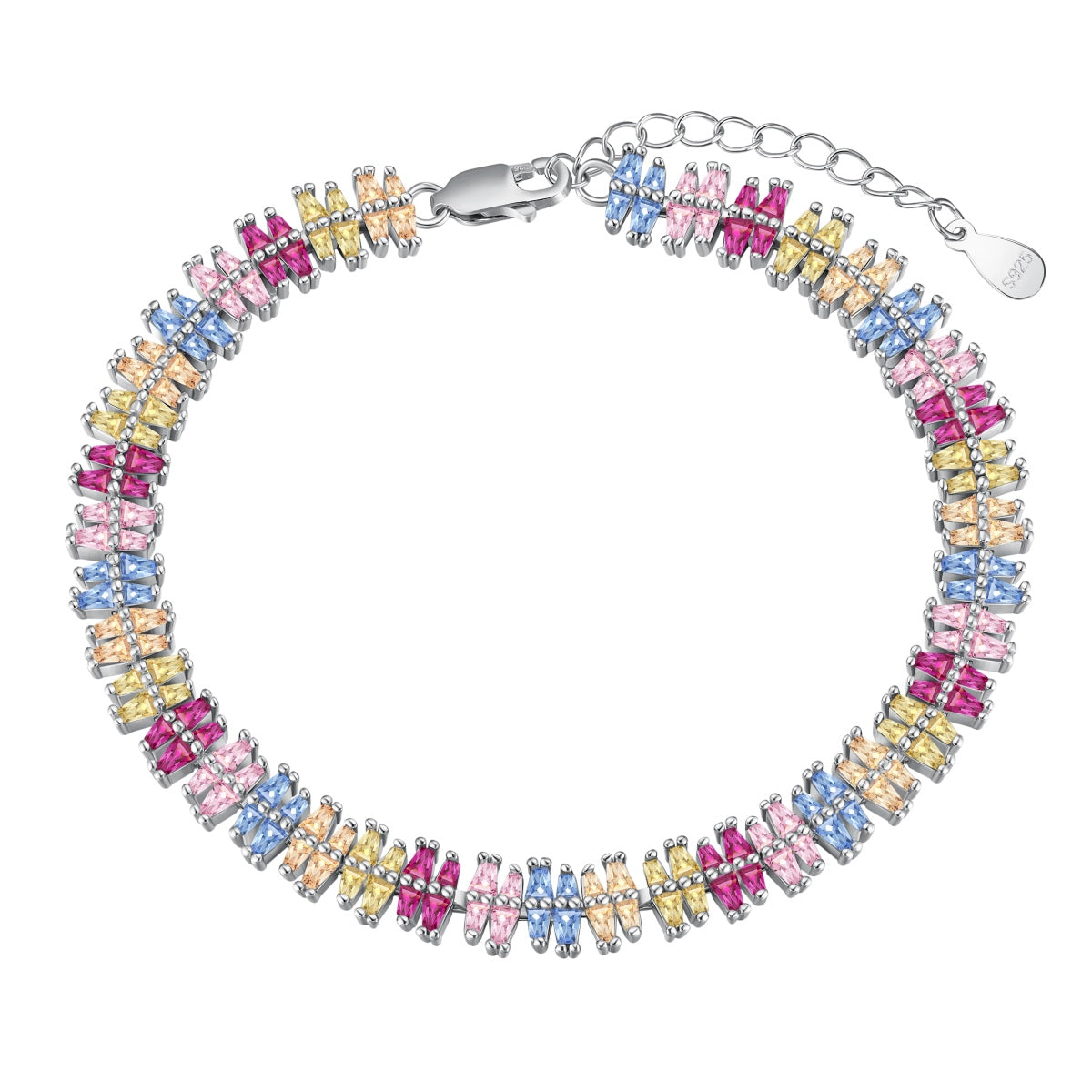 [Aura Jewelry]Sparkling Exquisite Multi Cut Party Bracelet