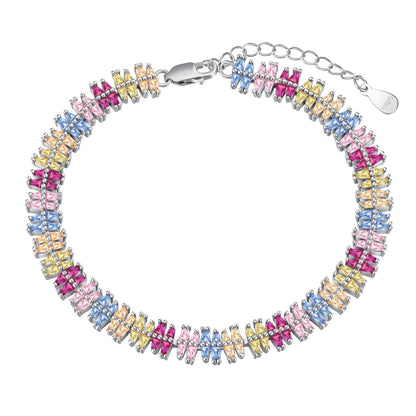 [Aura Jewelry]Sparkling Exquisite Multi Cut Party Bracelet