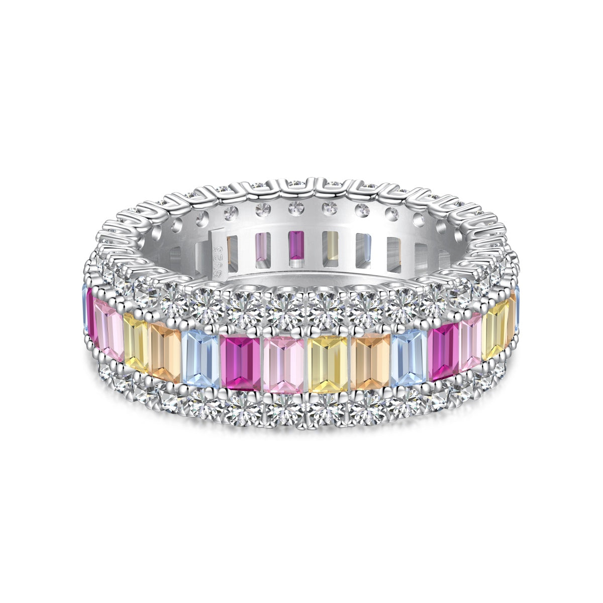 [Aura Jewelry]Dainty Colorful Radiant Cut Daily Ring