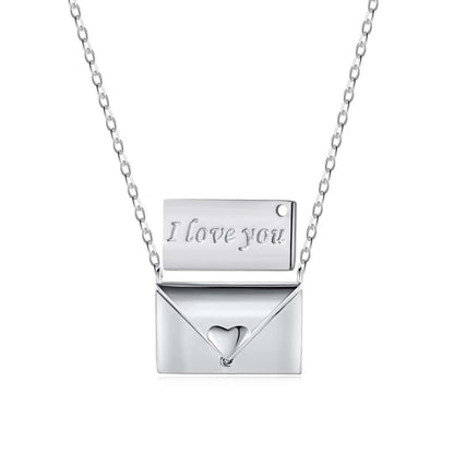 [Aura Jewelry]Envelope Heart Shape Mother's Day Necklace