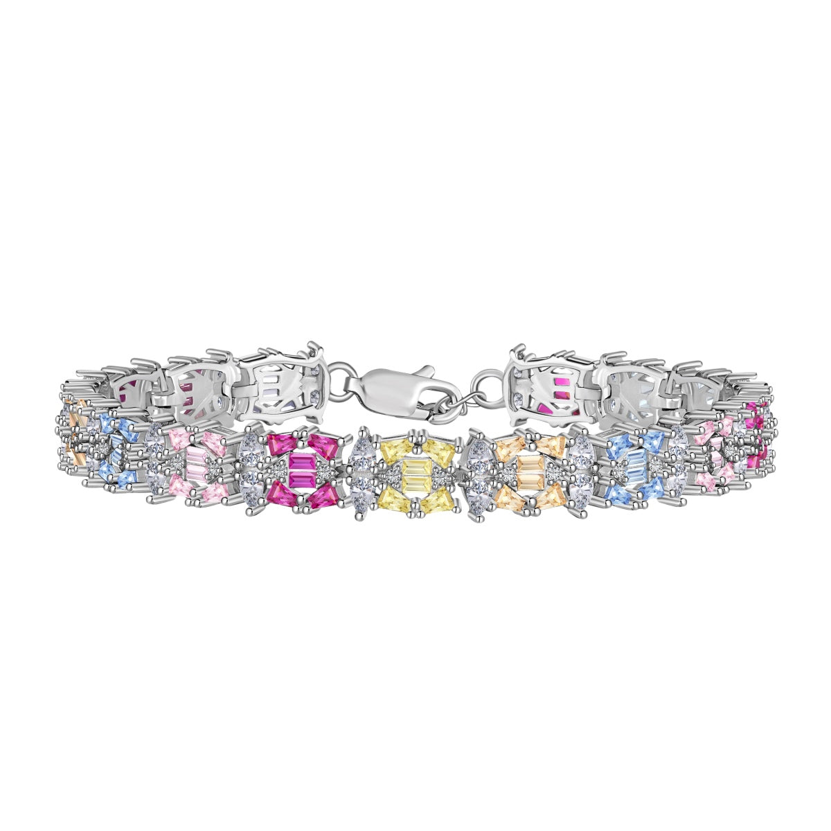 [Aura Jewelry]Delicate Colorful Multi Cut Party Bracelet