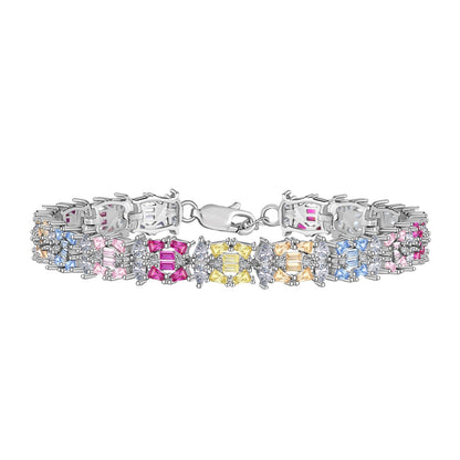[Aura Jewelry]Delicate Colorful Multi Cut Party Bracelet
