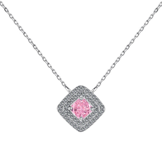 [Aura Jewelry]Sparkling Asscher Cut Necklace