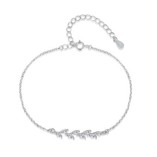 [Aura Jewelry]Elegant Wheat Leaves Shape Bracelet