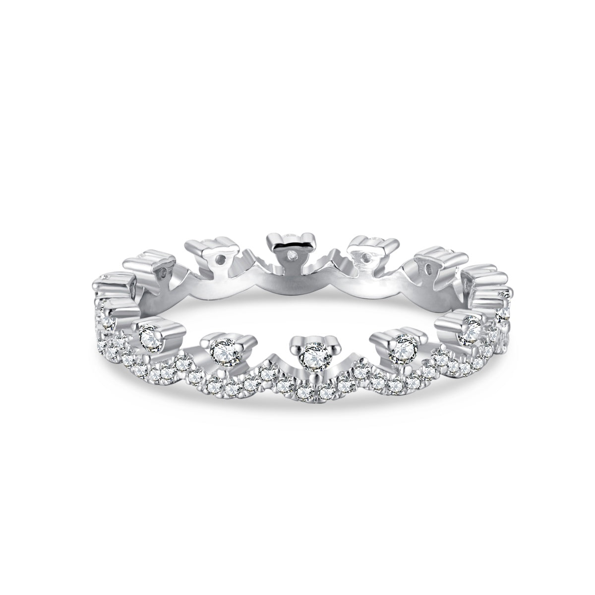 [Aura Jewelry]Elegant Resplendent Round Shape Party Ring