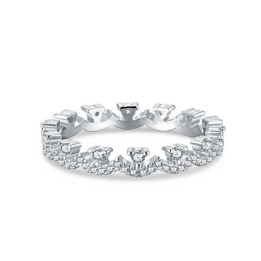 [Aura Jewelry]Elegant Resplendent Round Shape Party Ring