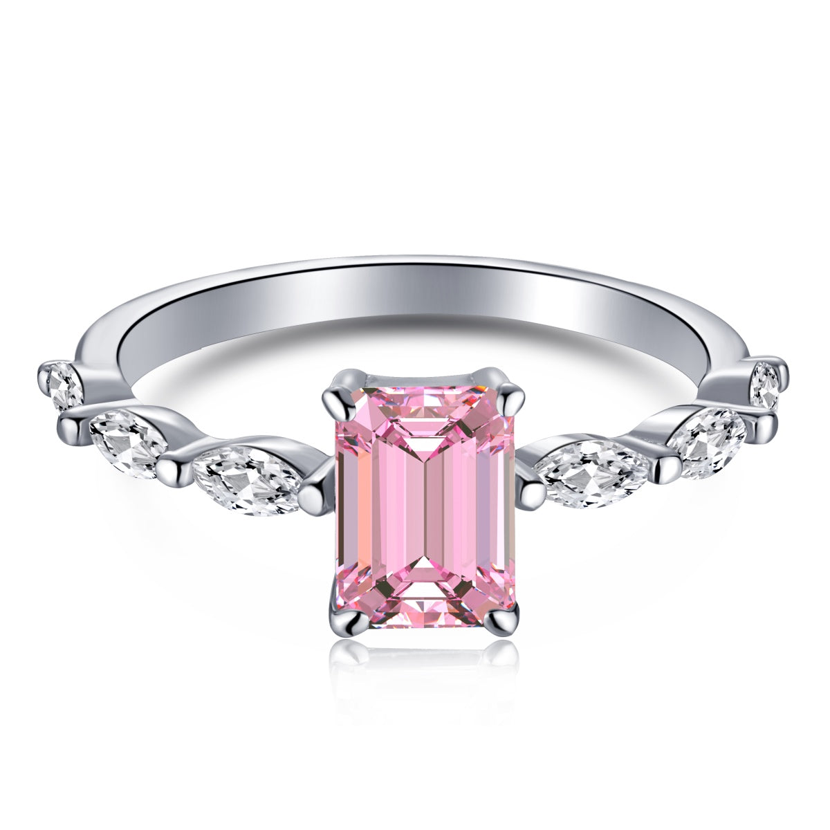 [Aura Jewelry]1.0 Carat Dainty Resplendent Radiant Cut Daily Ring