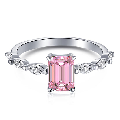 [Aura Jewelry]1.0 Carat Dainty Resplendent Radiant Cut Daily Ring