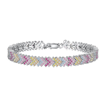 [Aura Jewelry]Ornate Sparkling Round Cut Party Bracelet