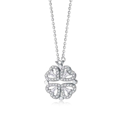 [Aura Jewelry]Ornate Heart Cut Flower Shape Necklace