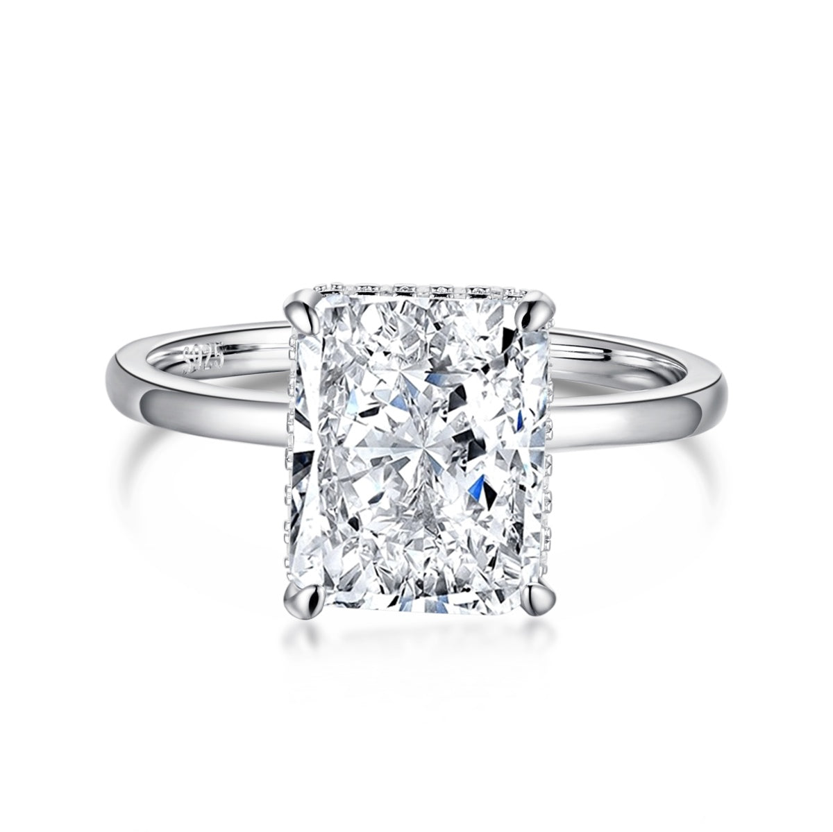 [Aura Jewelry]4.0 Carat Ornate Enchanting Radiand Cut Banquet Ring