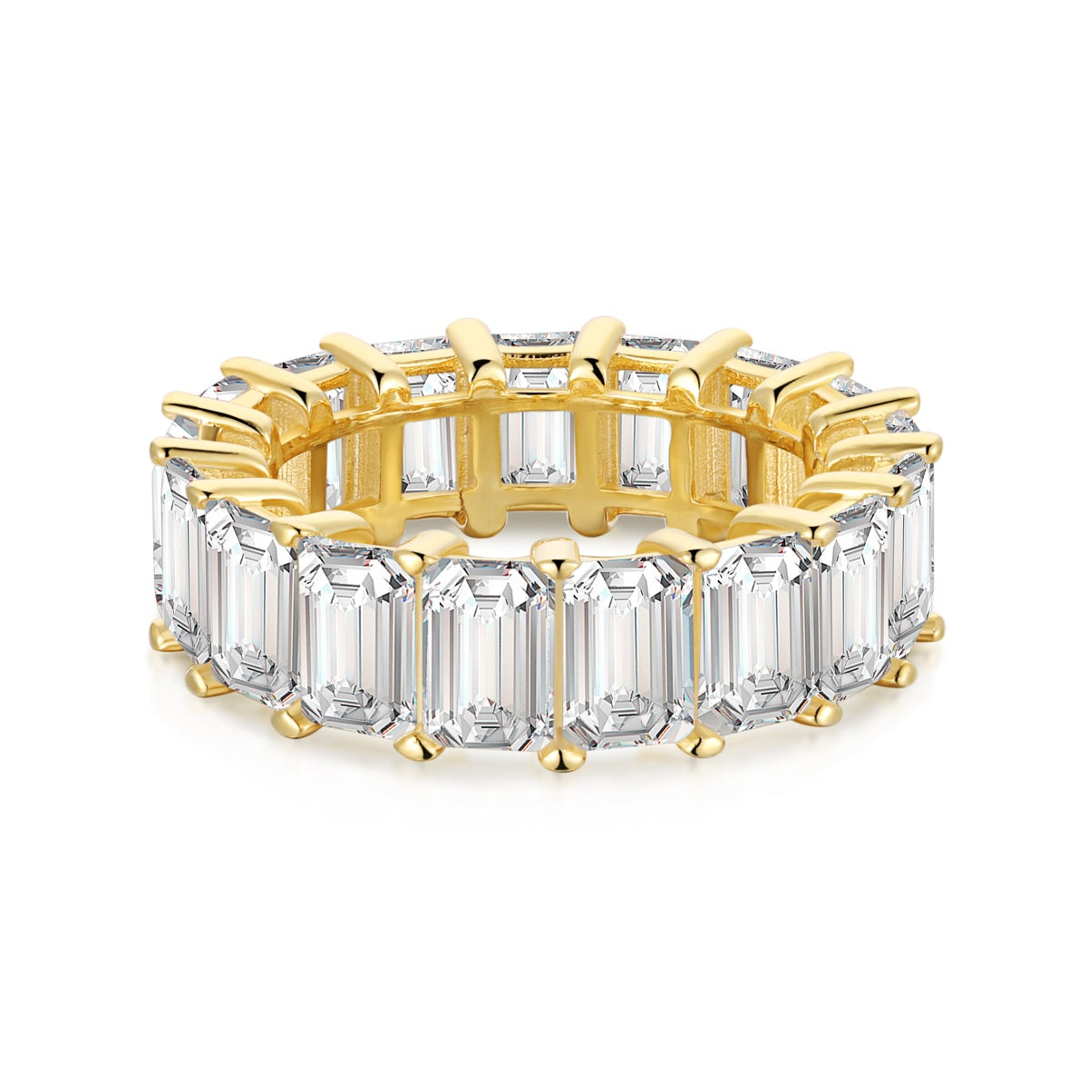 [Aura Jewelry]0.75 Carat Elegant Emerald Cut Tennis Ring