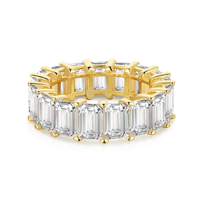 [Aura Jewelry]0.75 Carat Elegant Emerald Cut Tennis Ring