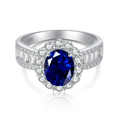 [Aura Jewelry]1.5 Carat Dazzling Charming Oval Cut Banquet Ring