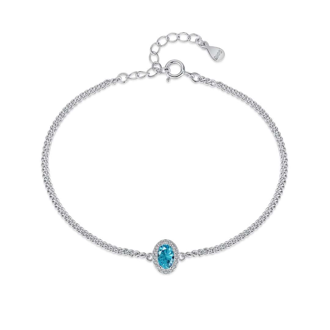 [Aura Jewelry]Exquisite Oval Shape Bracelet