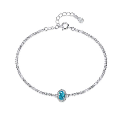 [Aura Jewelry]Exquisite Oval Shape Bracelet