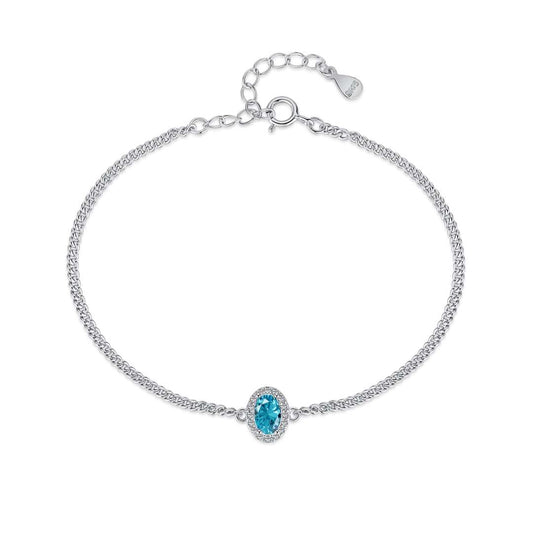 [Aura Jewelry]Exquisite Oval Shape Bracelet