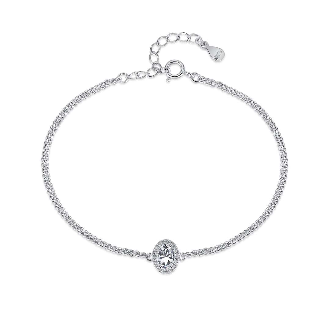 [Aura Jewelry]Exquisite Oval Shape Bracelet