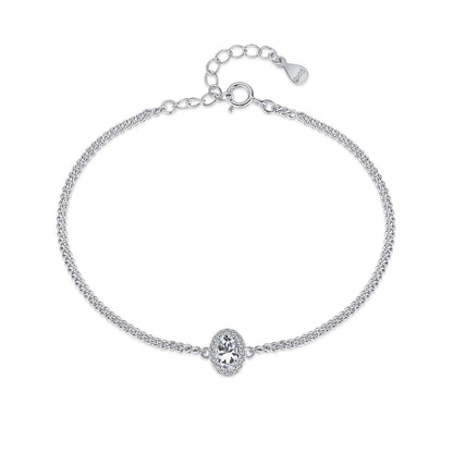[Aura Jewelry]Exquisite Oval Shape Bracelet