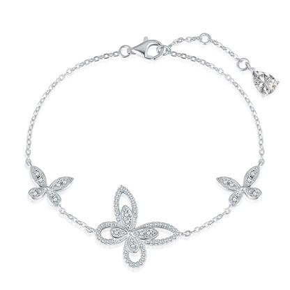 [Aura Jewelry]Delicate Butterfly Pendant Bracelet