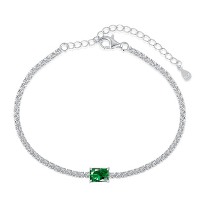 [Aura Jewelry]1.0 Carat Unique Emerald Cut Banquet Bracelet