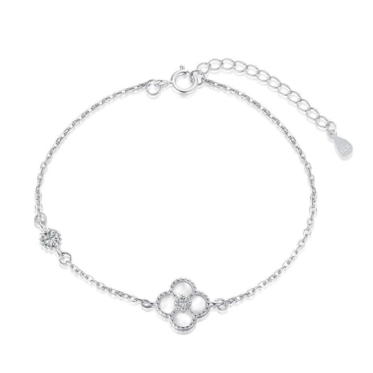 [Aura Jewelry]Delicate Four Leaf Clover Bracelet