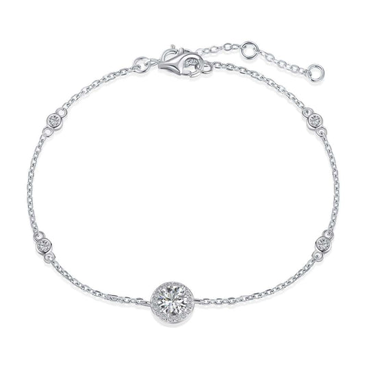 [Aura Jewelry]Dazzling Round Cut Shape Bracelet