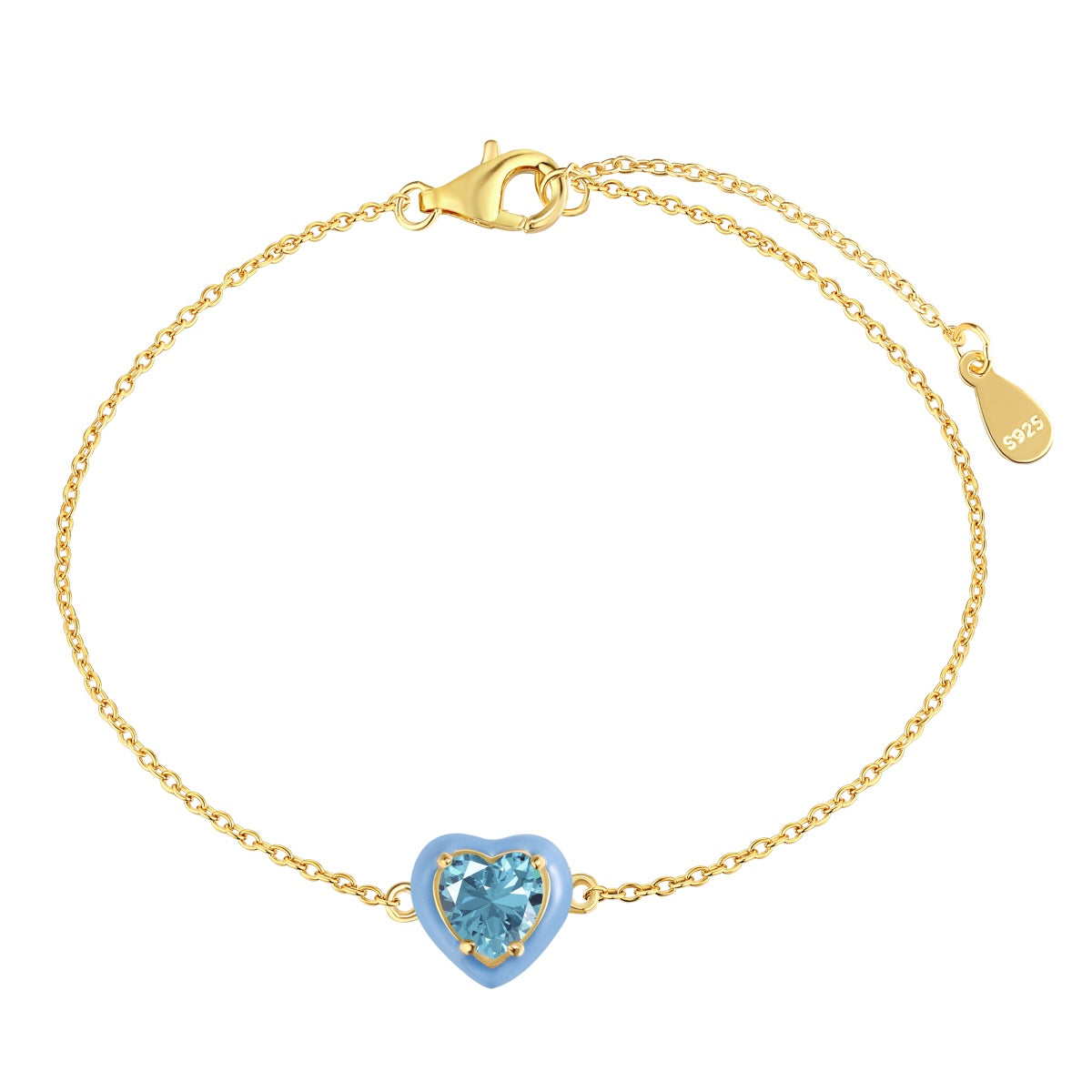 [Aura Jewelry]Sparkling Romantic Heart Shape Lover Bracelet