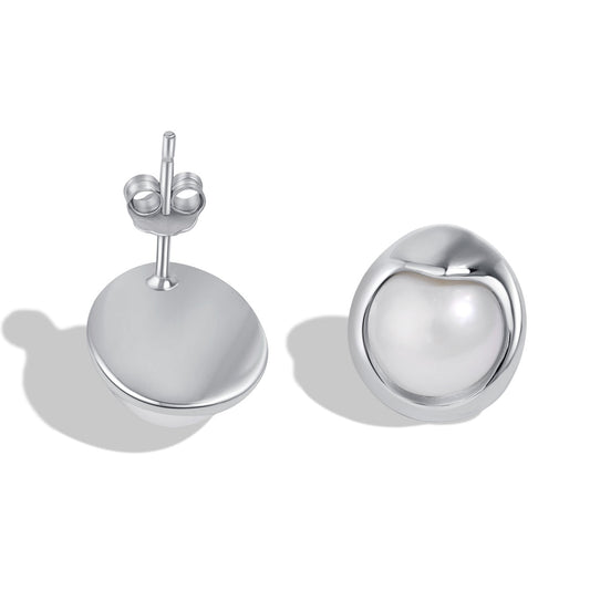 [Aura Jewelry]Dainty Bread Pearl Earrings