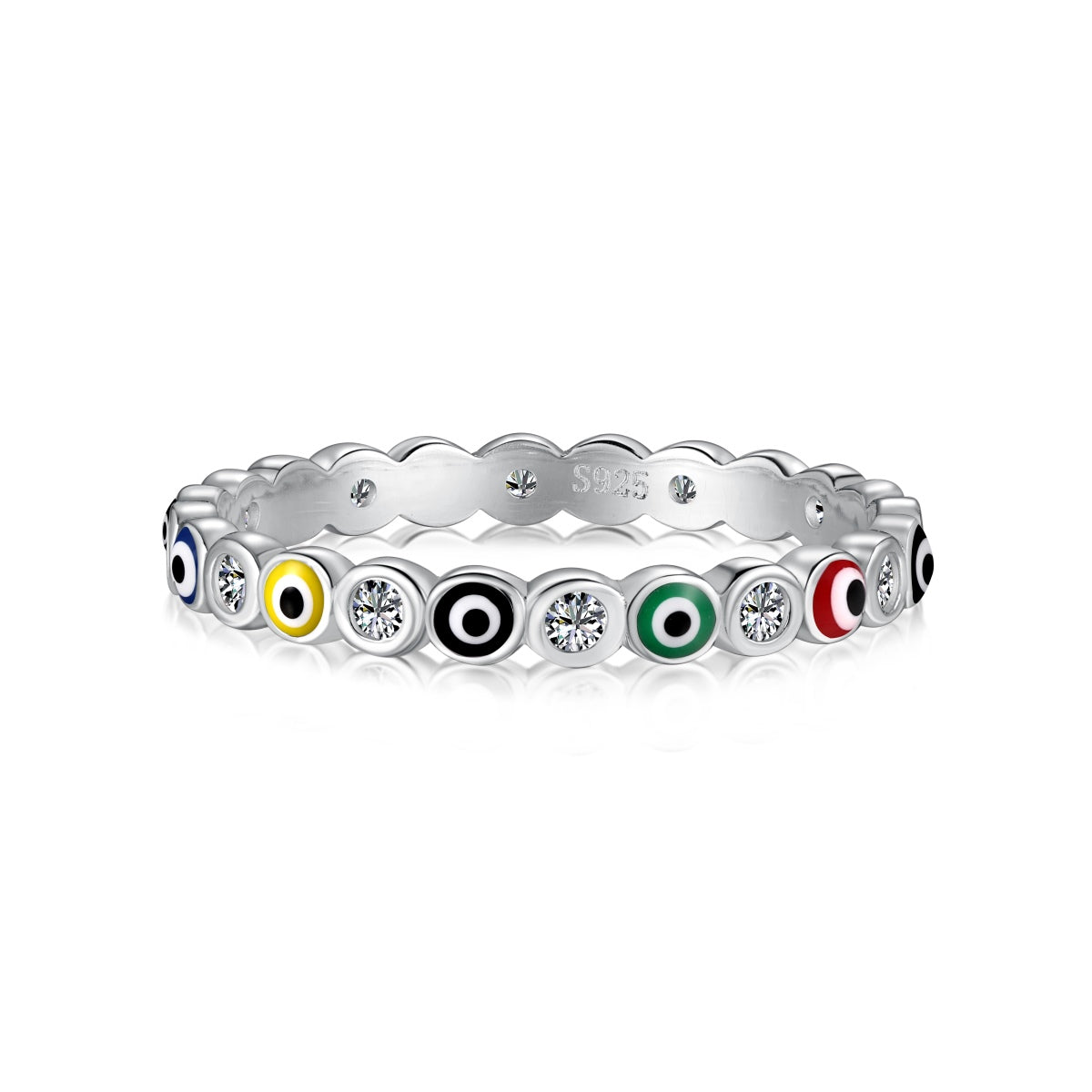 [Aura Jewelry]Sparkling Vibrant Round Shape Daily Ring