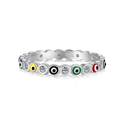 [Aura Jewelry]Sparkling Vibrant Round Shape Daily Ring