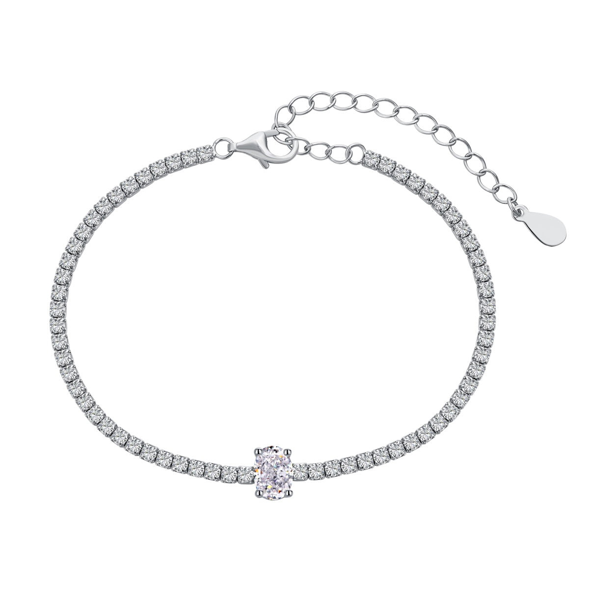 [Aura Jewelry]0.75 Carat Exquisite Oval Cut Daily Bracelet