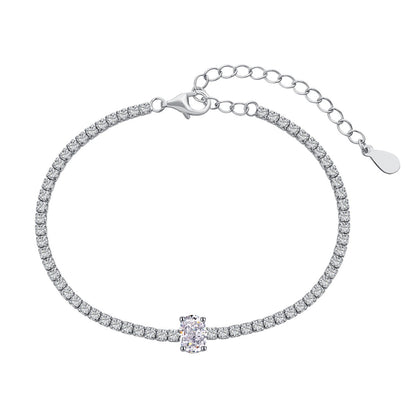 [Aura Jewelry]0.75 Carat Exquisite Oval Cut Daily Bracelet