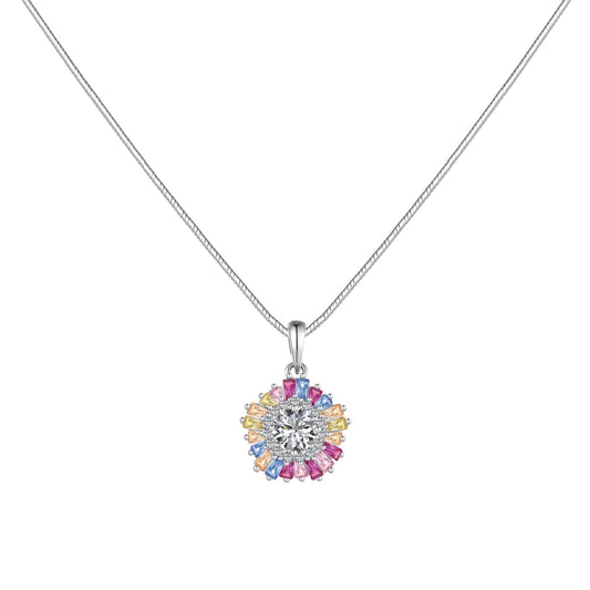 [Aura Jewelry]Charming Flower Colorful Necklace