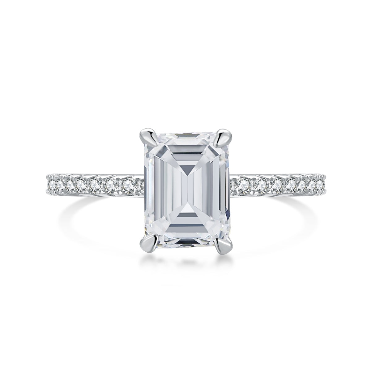 [Aura Jewelry]2.0 Carat Scintillating Ornate Radiant Cut Party Ring