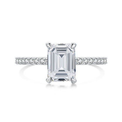 [Aura Jewelry]2.0 Carat Scintillating Ornate Radiant Cut Party Ring