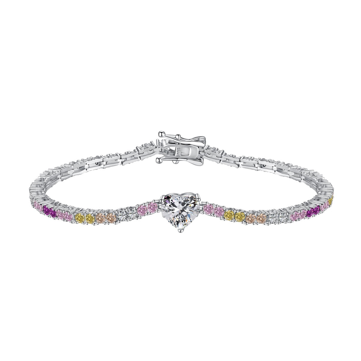 [Aura Jewelry]Delicate Romantic Heart Shape Lover Bracelet