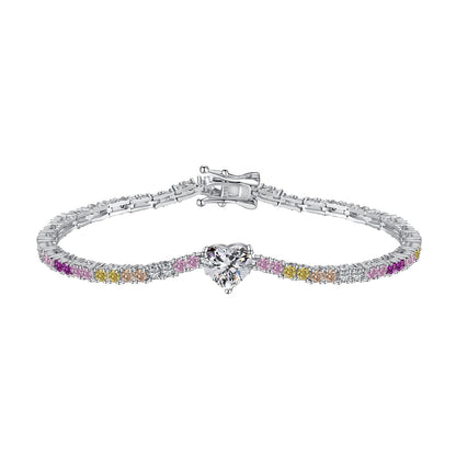 [Aura Jewelry]Delicate Romantic Heart Shape Lover Bracelet