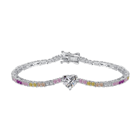 [Aura Jewelry]Delicate Romantic Heart Shape Lover Bracelet