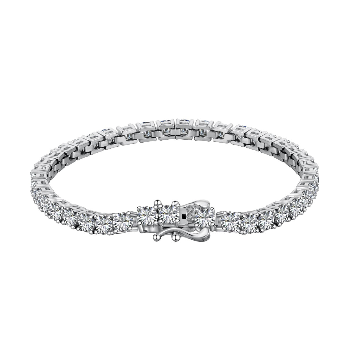 [Aura Jewelry]Luxurious Ornate Round Cut Tennis Bracelet