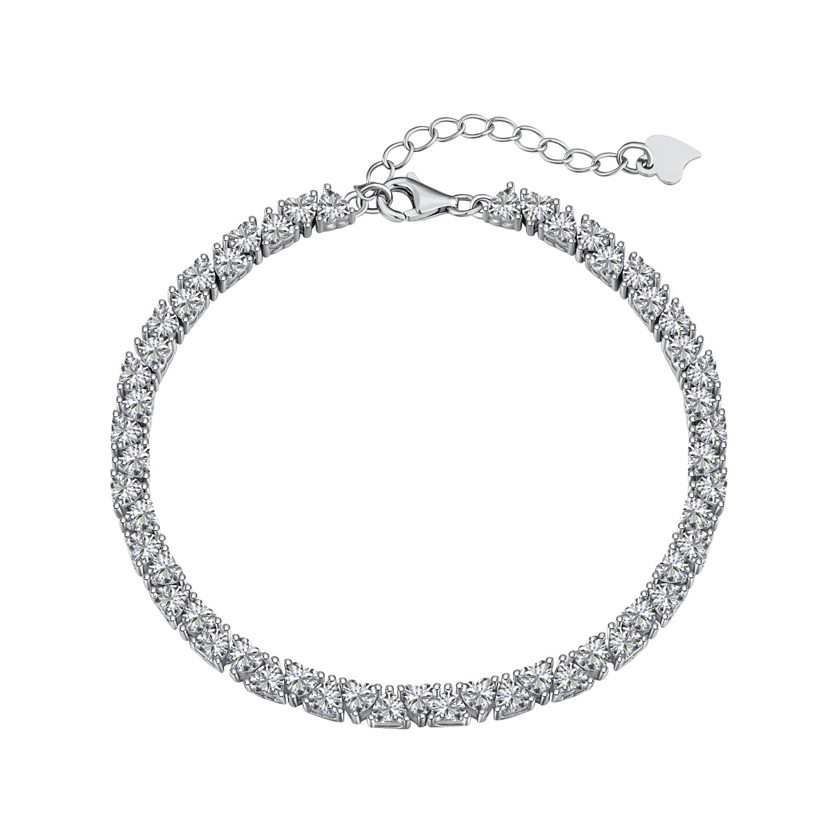 [Aura Jewelry]Dazzling Romantic Heart Shape Lover Bracelet