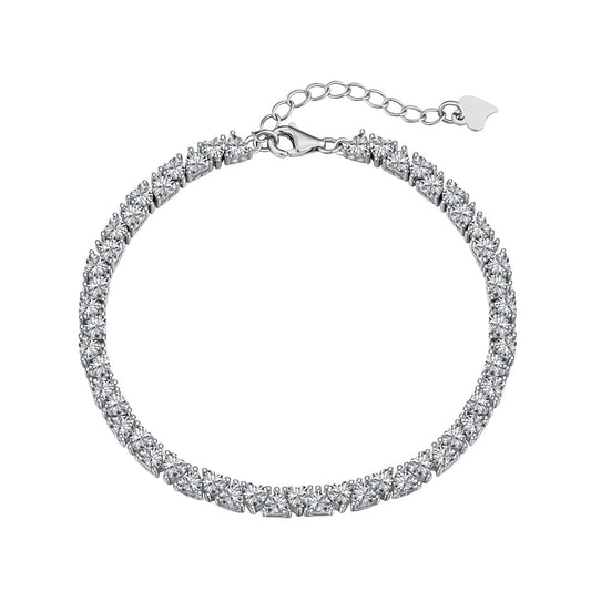 [Aura Jewelry]Dazzling Romantic Heart Shape Lover Bracelet