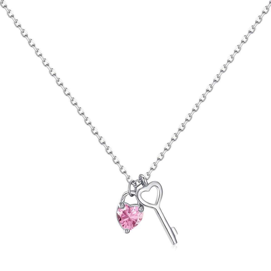 [Aura Jewelry]Unique Heart Shape Key Pendent Necklace
