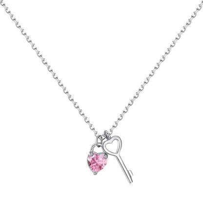 [Aura Jewelry]Unique Heart Shape Key Pendent Necklace