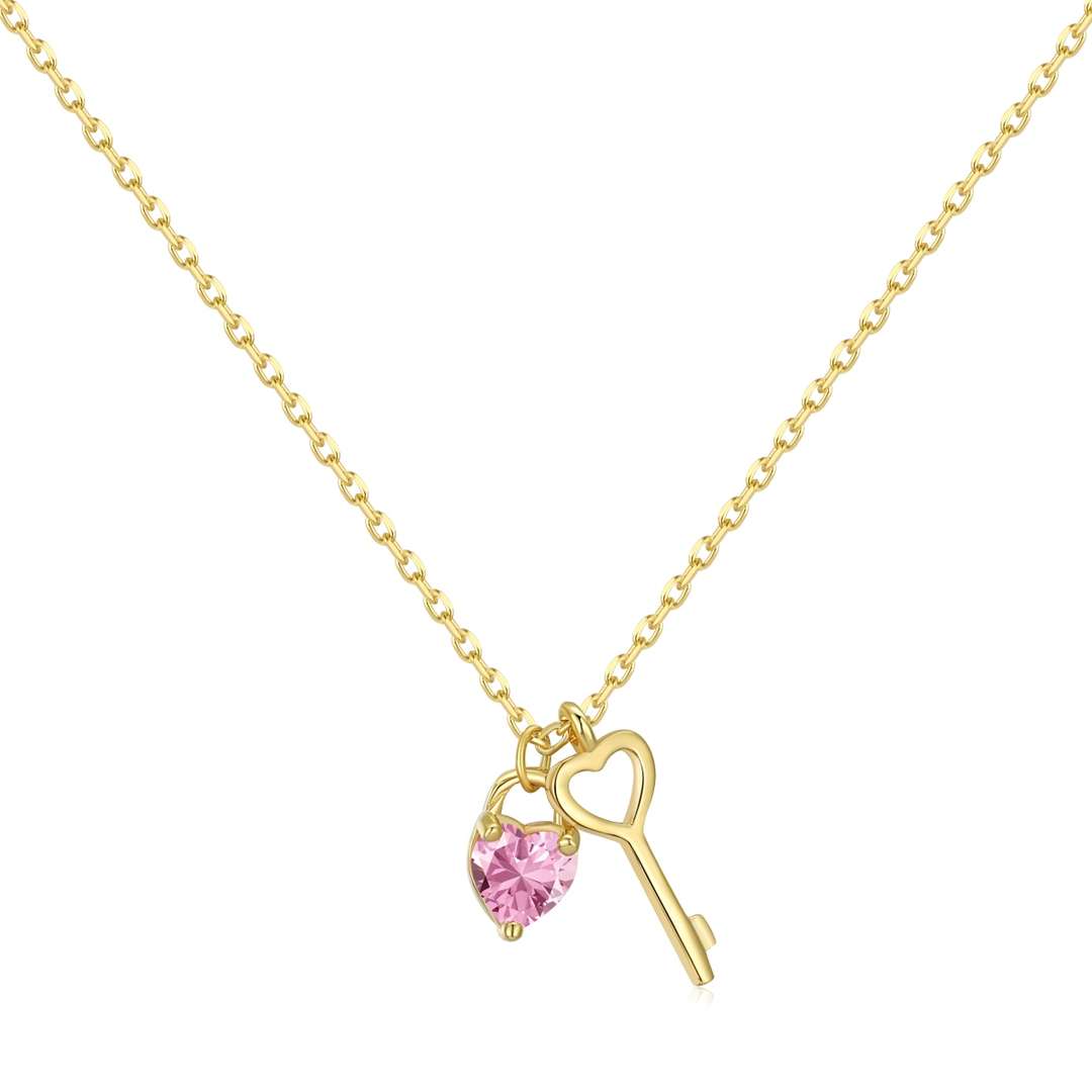 [Aura Jewelry]Unique Heart Shape Key Pendent Necklace