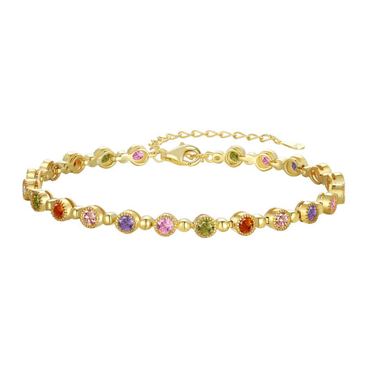 [Aura Jewelry]Sparkling Exquisite Round Cut Party Bracelet