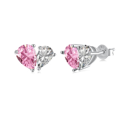 [Aura Jewelry]Dazzling Elegant Heart Cut Lover Earrings